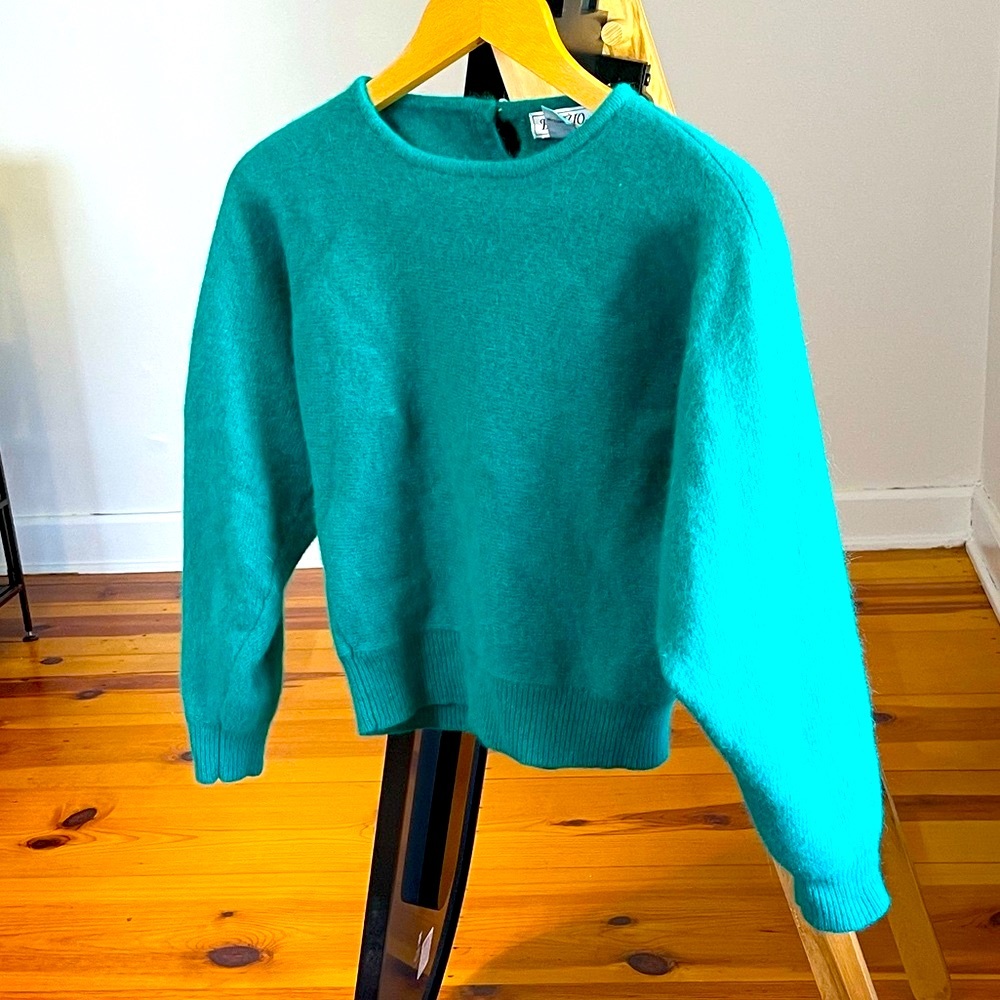 Vintage Lambswool/Angora Crop Sweater